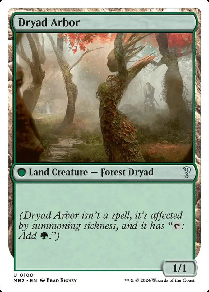 2024 Mystery Booster 2 Dryad Arbor uncommon #108 unlisted card image