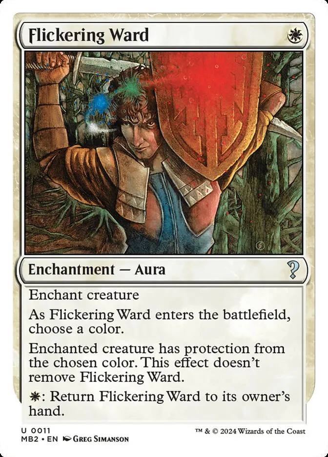 2024 Mystery Booster 2 Flickering Ward uncommon #11 unlisted card image