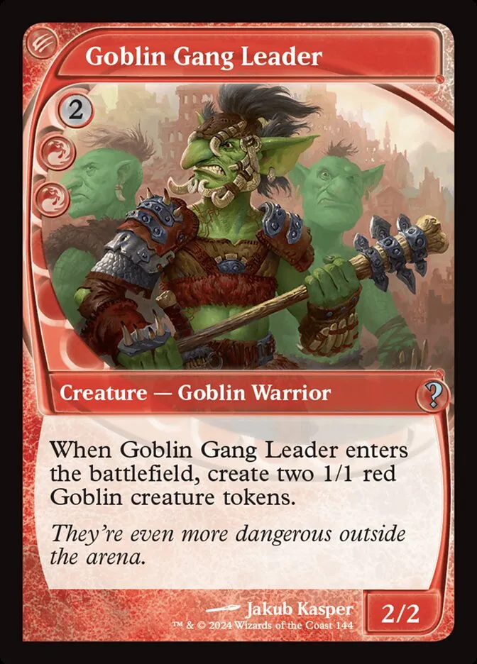 2024 Mystery Booster 2 Goblin Gang Leader uncommon #144 unlisted card image