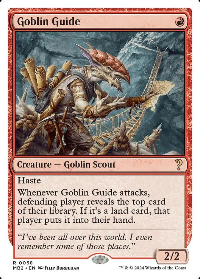 2024 Mystery Booster 2 Goblin Guide rare #58 unlisted card image