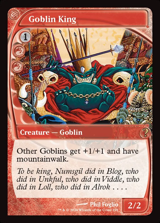 2024 Mystery Booster 2 Goblin King rare #191 unlisted card image