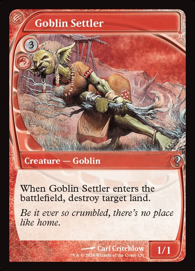 2024 Mystery Booster 2 Goblin Settler uncommon #131 unlisted card image