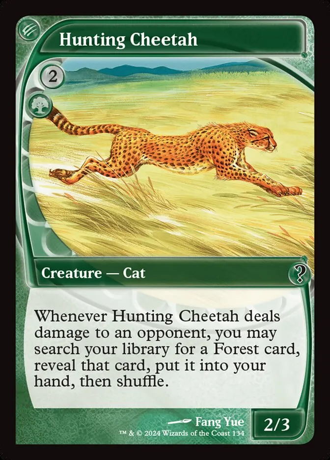 2024 Mystery Booster 2 Hunting Cheetah common #134 unlisted card image