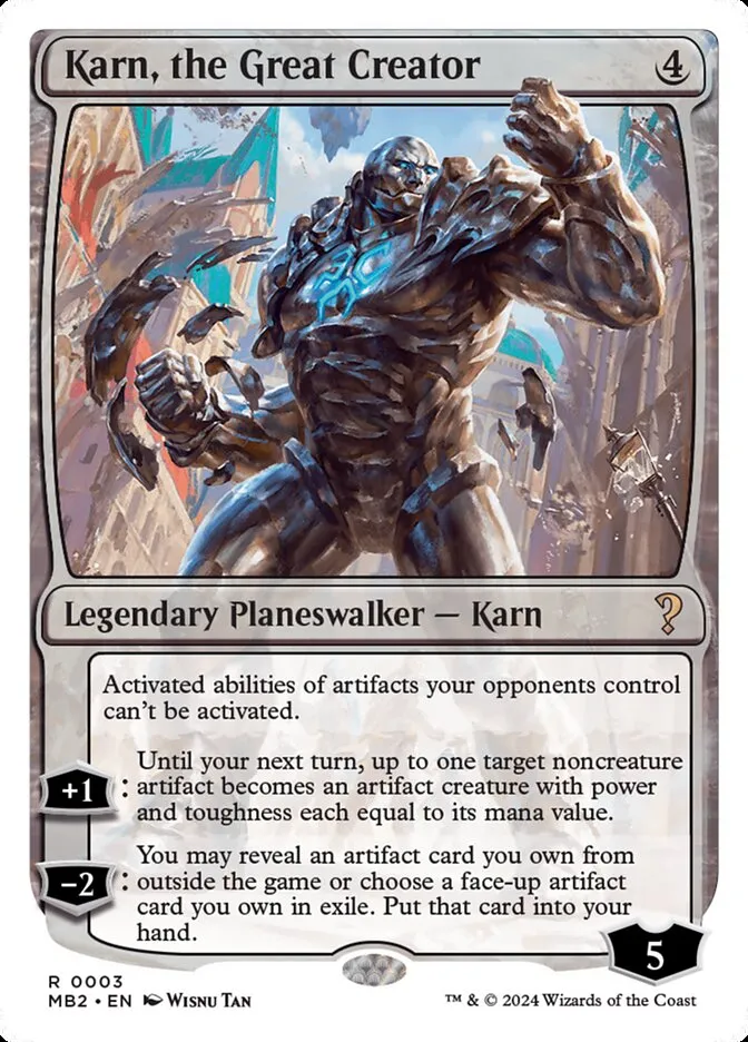 2024 Mystery Booster 2 Karn, the Great Creator rare #3 unlisted card image