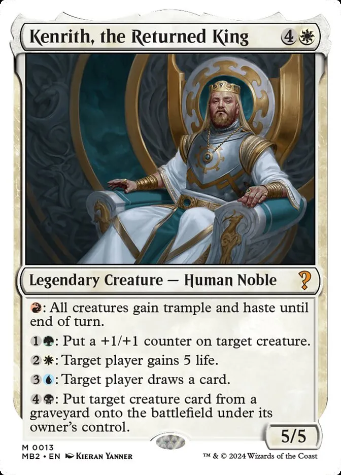 2024 Mystery Booster 2 Kenrith, the Returned King mythic #13 unlisted card image