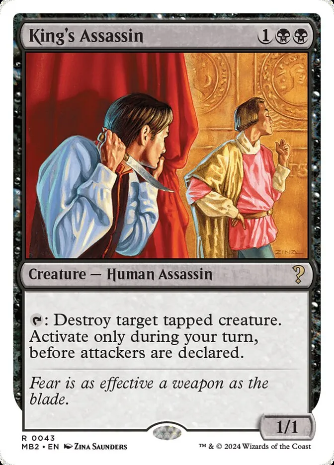 2024 Mystery Booster 2 King's Assassin rare #43 unlisted card image