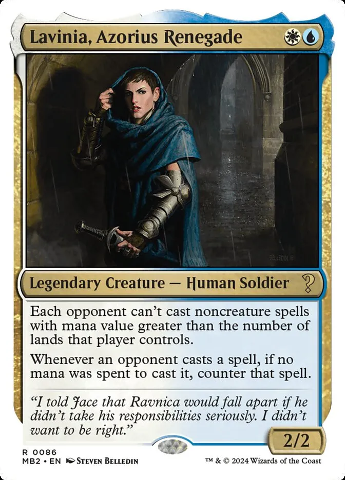 2024 Mystery Booster 2 Lavinia, Azorius Renegade rare #86 unlisted card image