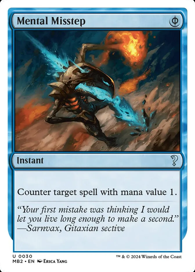 2024 Mystery Booster 2 Mental Misstep uncommon #30 unlisted card image