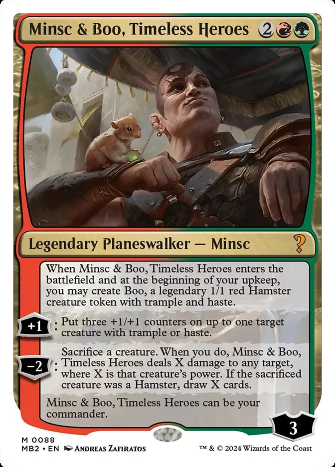 2024 Mystery Booster 2 Minsc & Boo, Timeless Heroes mythic #88 unlisted card image