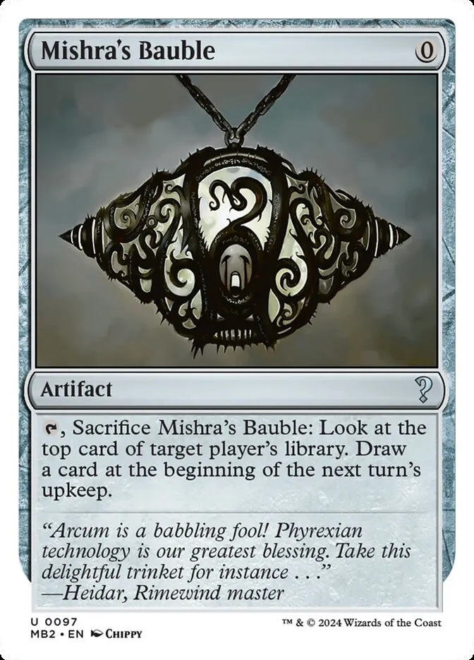 2024 Mystery Booster 2 Mishra's Bauble uncommon #97 unlisted card image