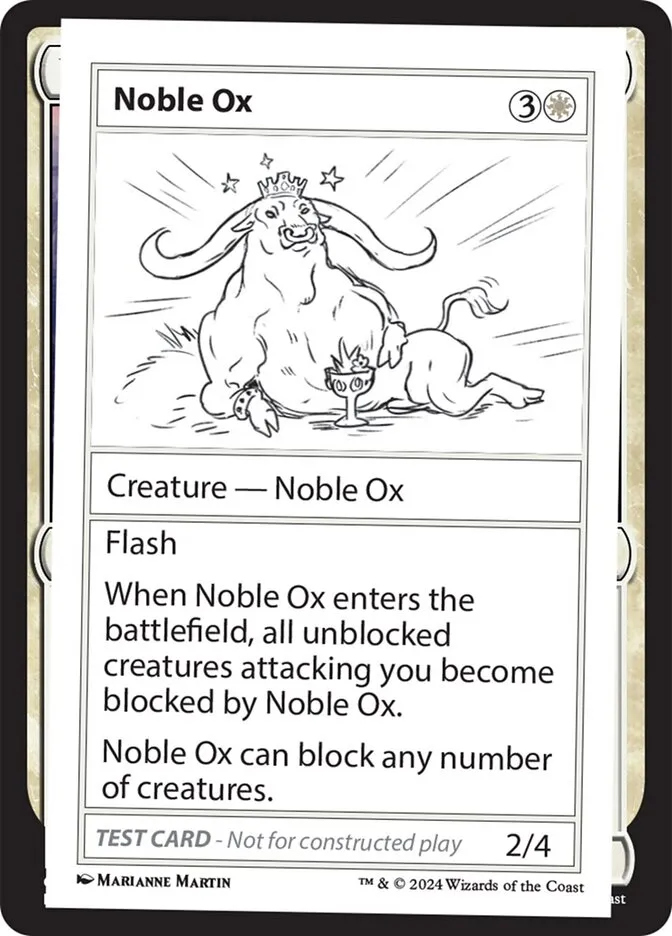 2024 Mystery Booster 2 Noble Ox rare #521 unlisted card image
