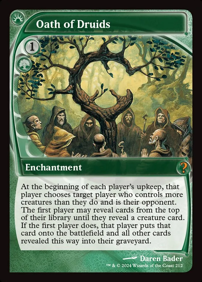 2024 Mystery Booster 2 Oath of Druids mythic #212 unlisted card image