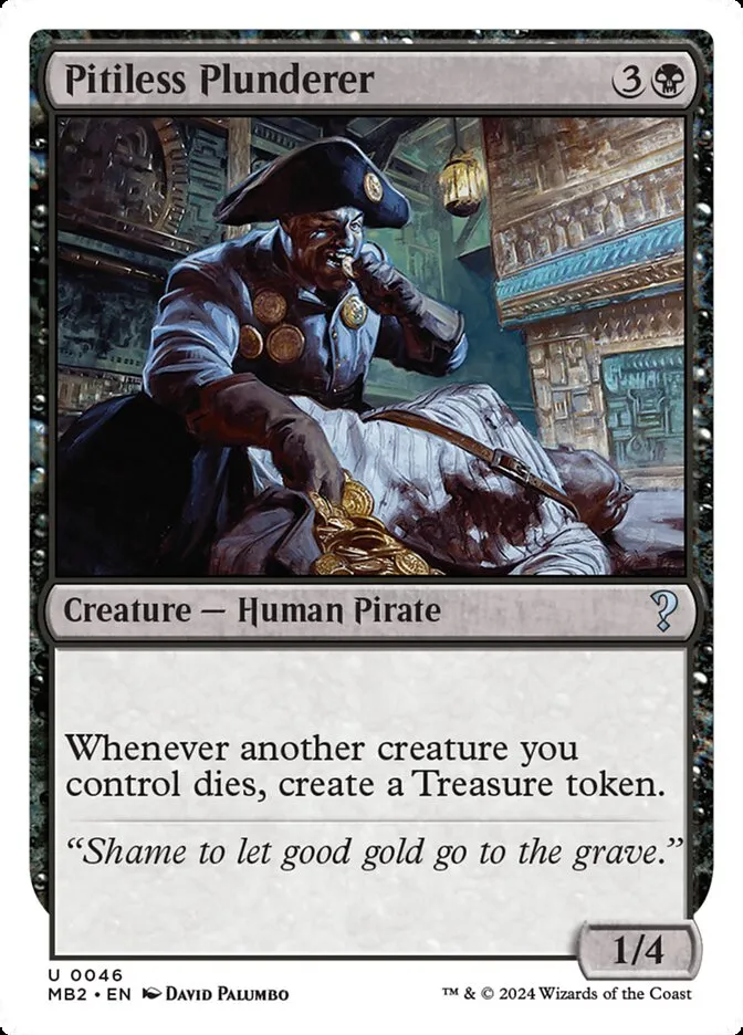 2024 Mystery Booster 2 Pitiless Plunderer uncommon #46 unlisted card image