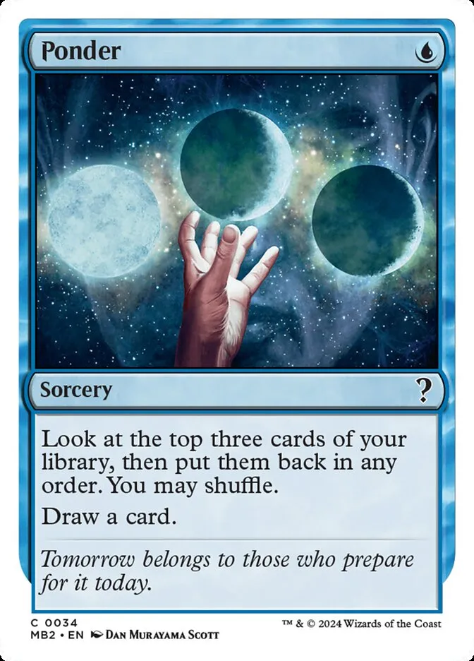 2024 Mystery Booster 2 Ponder common #34 unlisted card image