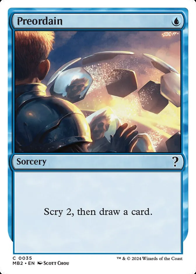 2024 Mystery Booster 2 Preordain common #35 unlisted card image