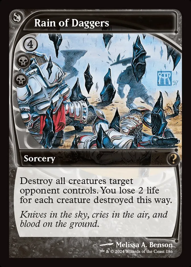 2024 Mystery Booster 2 Rain of Daggers rare #186 unlisted card image