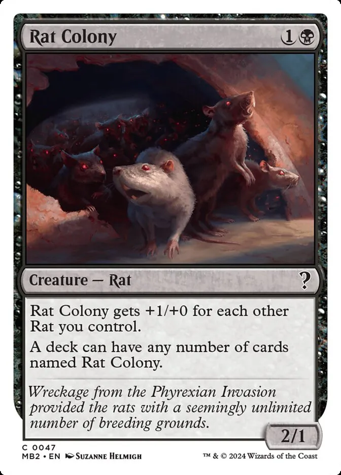 2024 Mystery Booster 2 Rat Colony common #47 unlisted card image