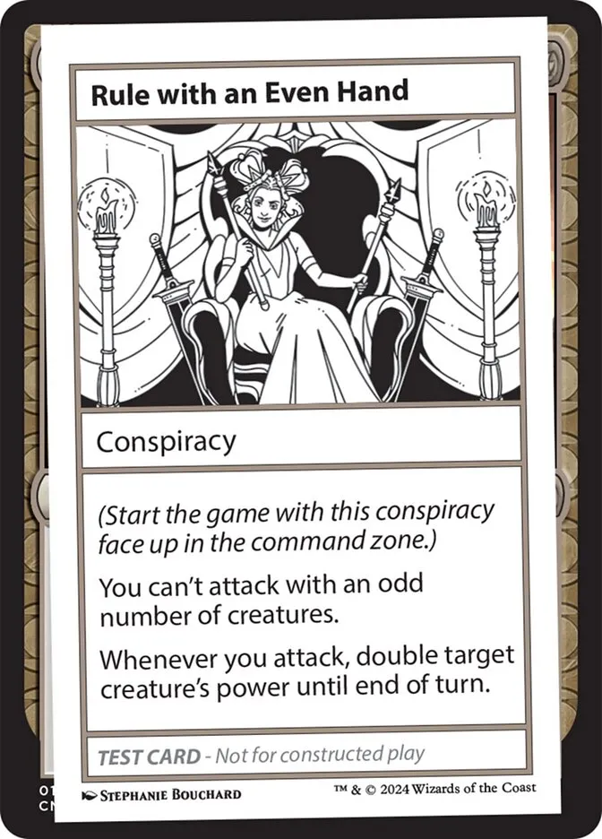 2024 Mystery Booster 2 Rule with an Even Hand rare #505 unlisted card image