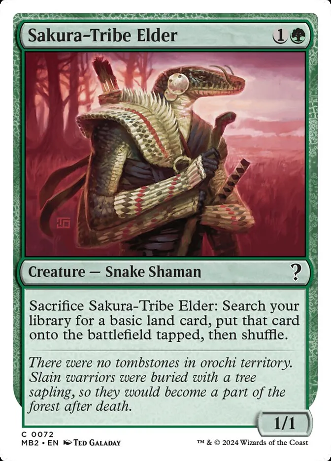2024 Mystery Booster 2 Sakura-Tribe Elder common #72 unlisted card image
