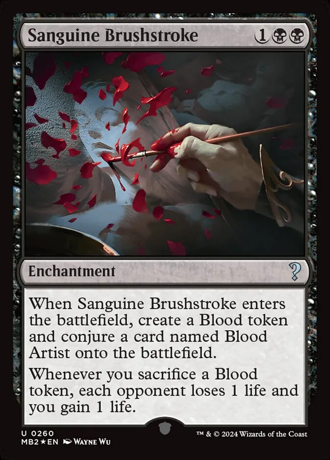 2024 Mystery Booster 2 Sanguine Brushstroke uncommon #260 unlisted card image