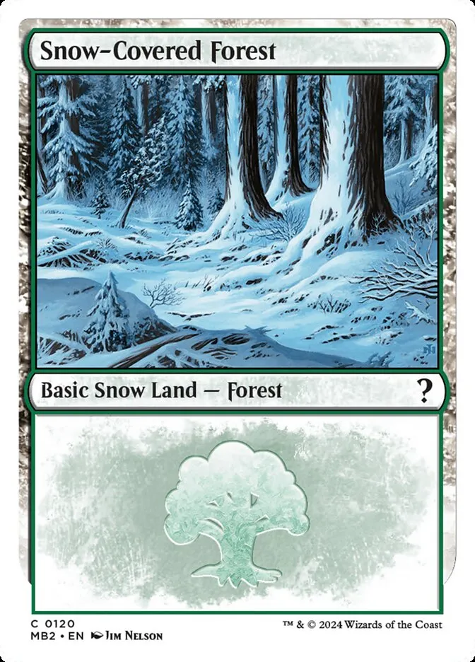 2024 Mystery Booster 2 Snow-Covered Forest common #120 unlisted card image