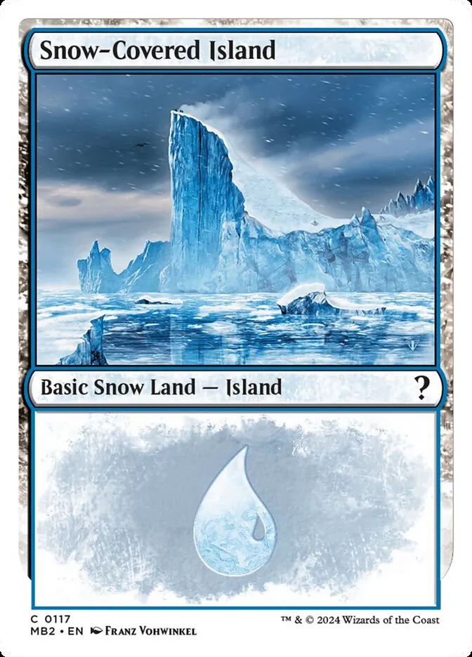 2024 Mystery Booster 2 Snow-Covered Island common #117 unlisted card image