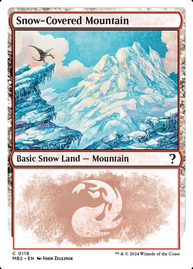 2024 Mystery Booster 2 Snow-Covered Mountain common #119 unlisted card image