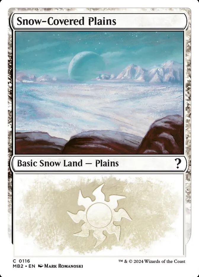 2024 Mystery Booster 2 Snow-Covered Plains common #116 unlisted card image
