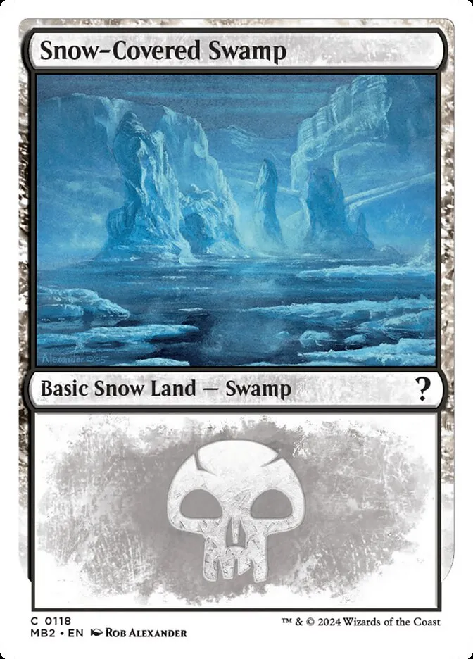 2024 Mystery Booster 2 Snow-Covered Swamp common #118 unlisted card image