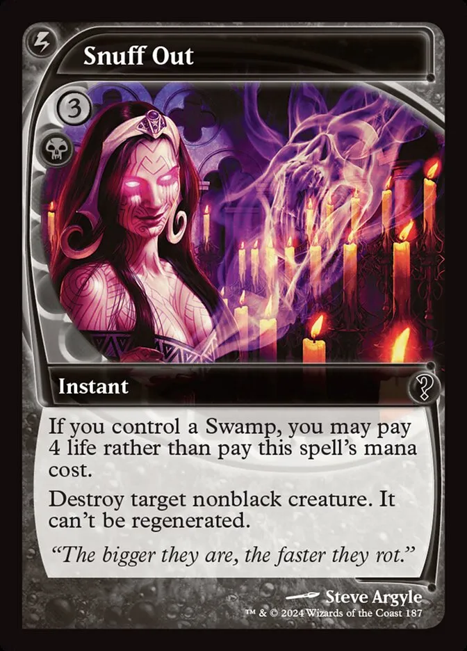 2024 Mystery Booster 2 Snuff Out common #187 unlisted card image