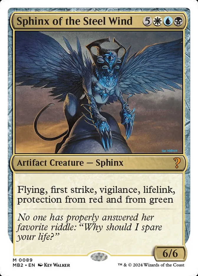 2024 Mystery Booster 2 Sphinx of the Steel Wind mythic #89 unlisted card image