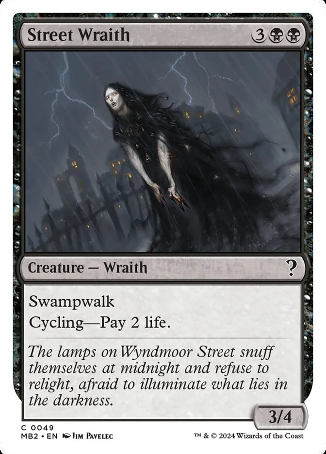 2024 Mystery Booster 2 Street Wraith common #49 unlisted card image