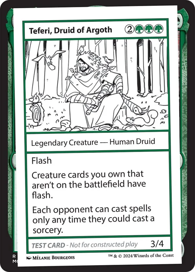 2024 Mystery Booster 2 Teferi, Druid of Argoth rare #586 unlisted card image