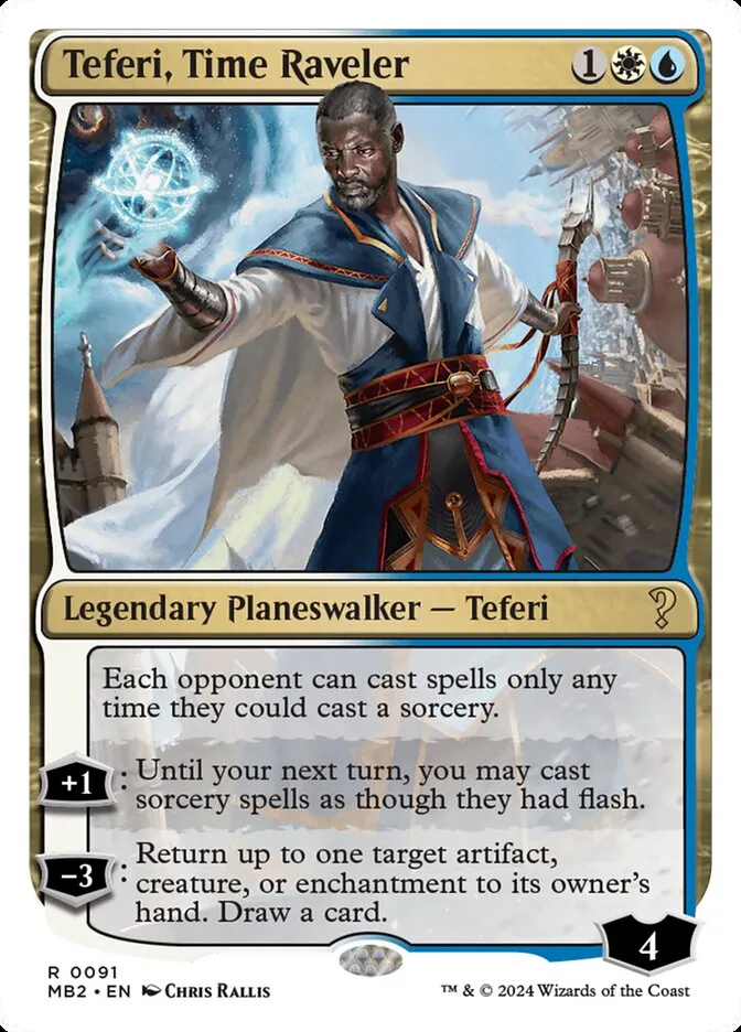 2024 Mystery Booster 2 Teferi, Time Raveler rare #91 unlisted card image