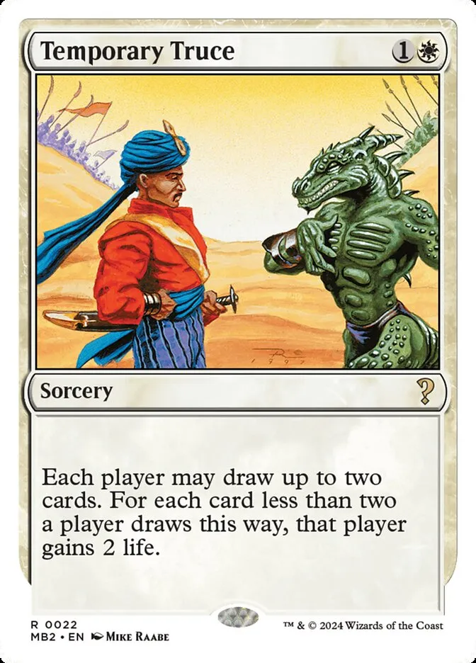 2024 Mystery Booster 2 Temporary Truce rare #22 unlisted card image