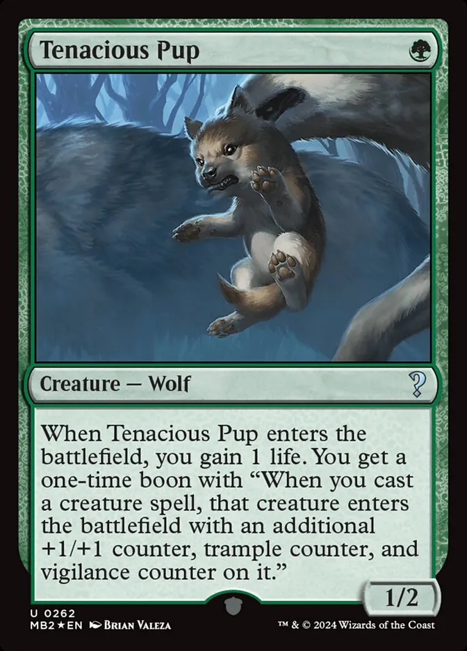 2024 Mystery Booster 2 Tenacious Pup uncommon #262 unlisted card image