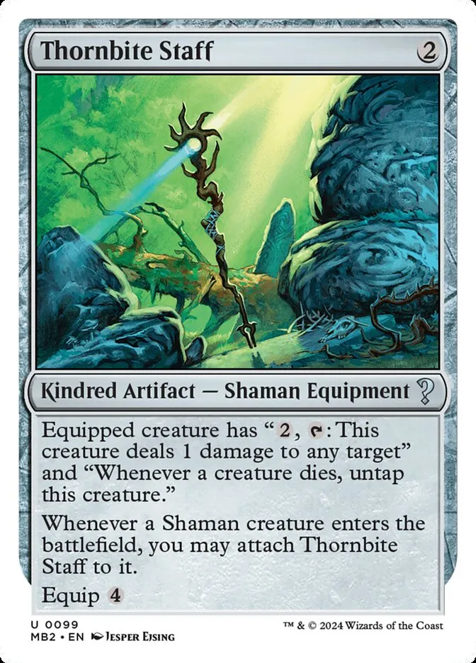 2024 Mystery Booster 2 Thornbite Staff uncommon #99 unlisted card image