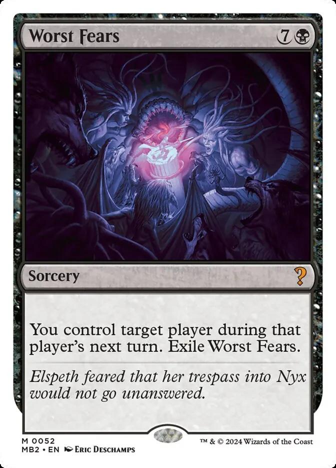 2024 Mystery Booster 2 Worst Fears mythic #52 unlisted card image