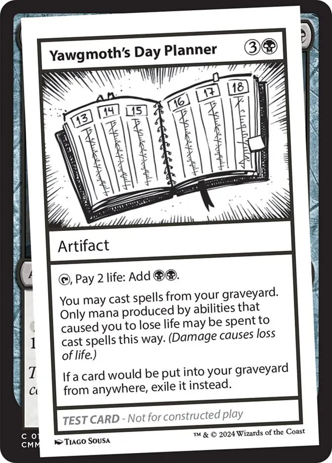 2024 Mystery Booster 2 Yawgmoth's Day Planner rare #555 unlisted card image