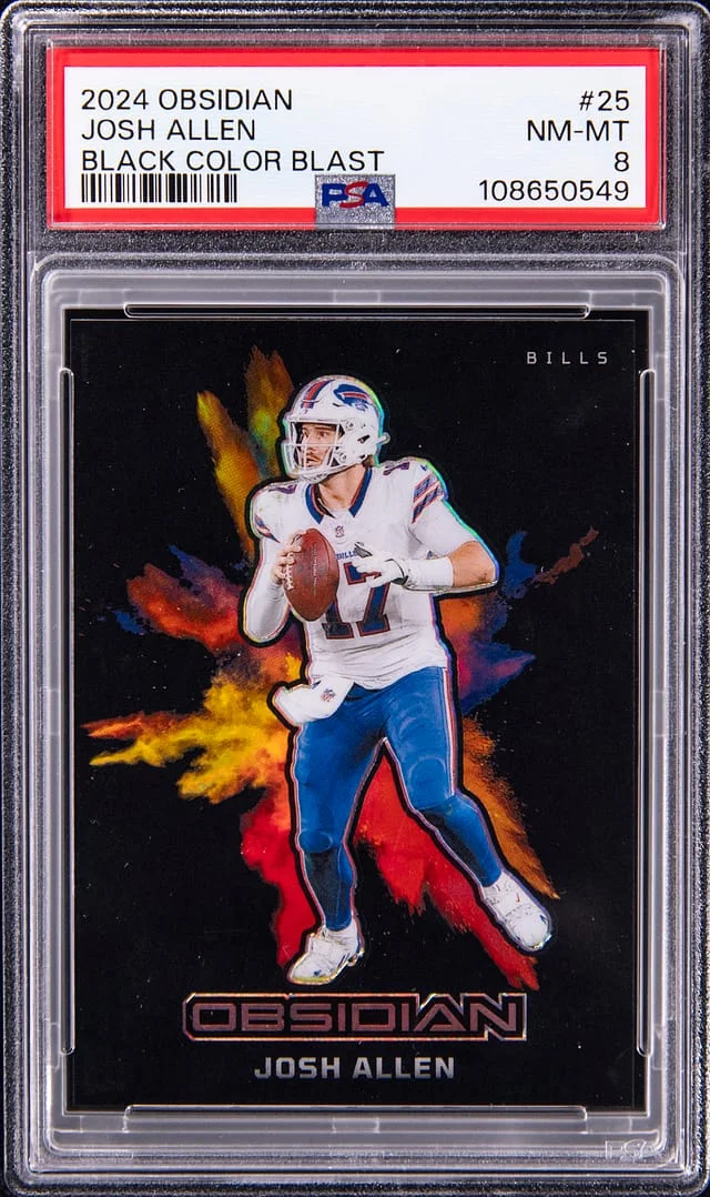 2024 Obsidian Josh Allen Black Color Blast #25 card image