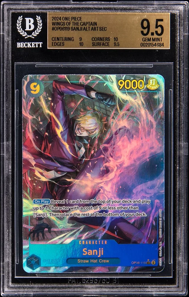 2024 One Piece OP-06 Wings of the Captain Alternate Art Secret Rare Sanji #OP06-119 card image