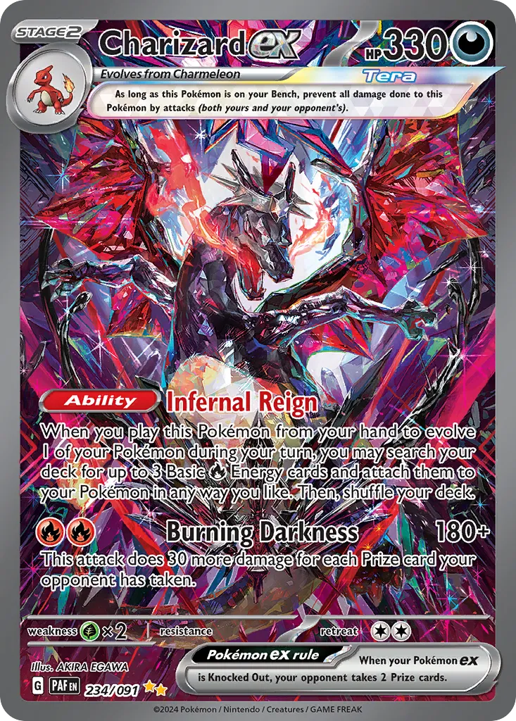 2024 Paldean Fates Charizard ex #54/91 Double Rare card image