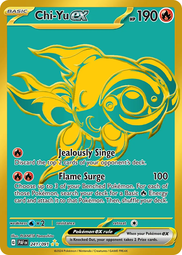 2024 Paldean Fates Chi-Yu ex #241/91 Hyper Rare card image