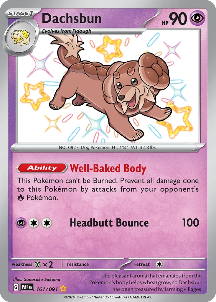 2024 Paldean Fates Dachsbun #39/91 Uncommon card image