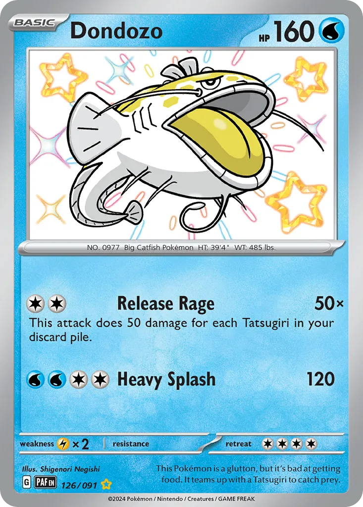 2024 Paldean Fates Dondozo #126/91 Shiny Rare card image