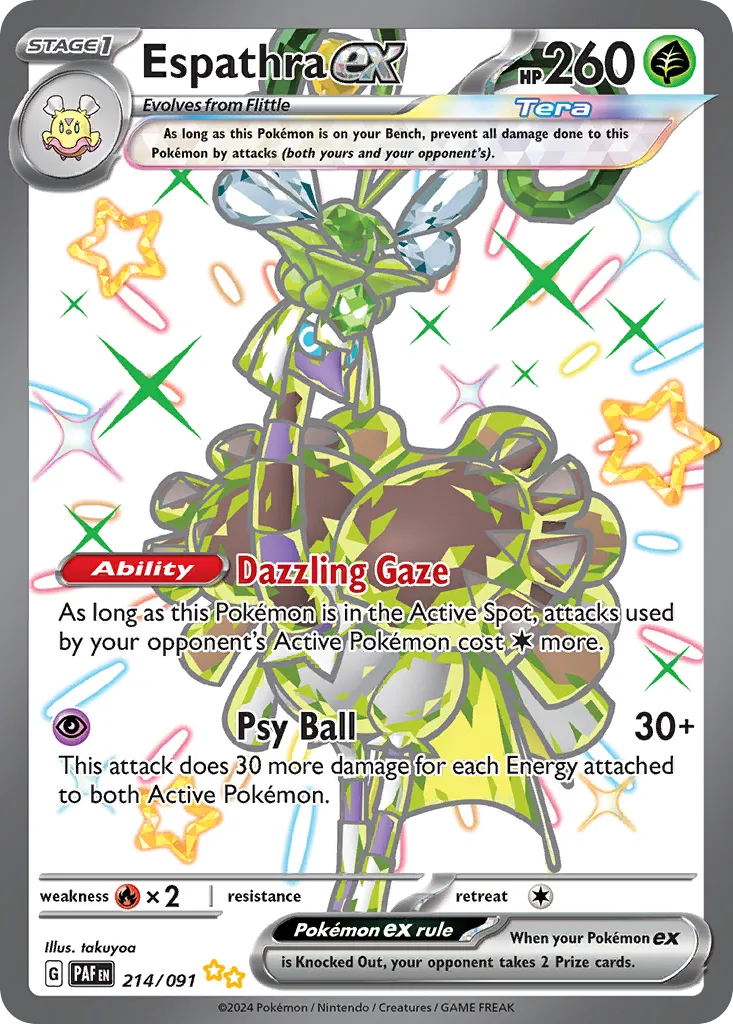 2024 Paldean Fates Espathra ex #06/91 Double Rare card image
