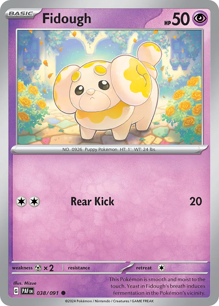 2024 Paldean Fates Fidough #38/91 Common card image