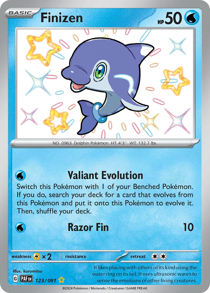 2024 Paldean Fates Finizen #123/91 Shiny Rare card image