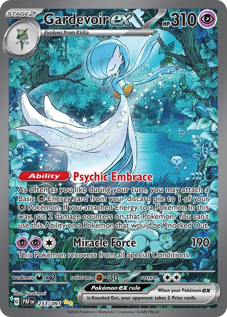 2024 Paldean Fates Gardevoir ex #217/91 Shiny Ultra Rare card image