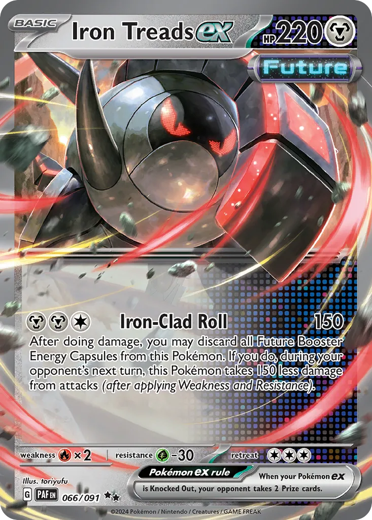 2024 Paldean Fates Iron Treads ex #66/91 Double Rare card image